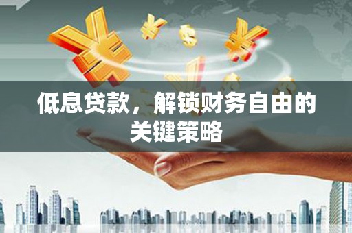 沙鹿低息贷款，解锁财务自由的关键策略