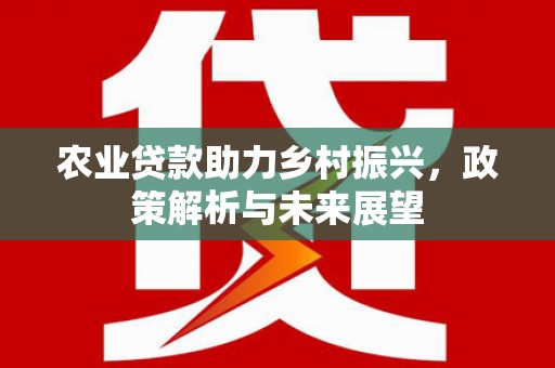 沙鹿农业贷款助力乡村振兴，政策解析与未来展望