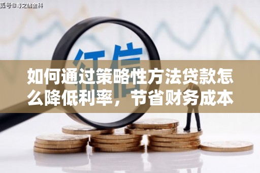 沙鹿如何通过策略性方法贷款怎么降低利率，节省财务成本