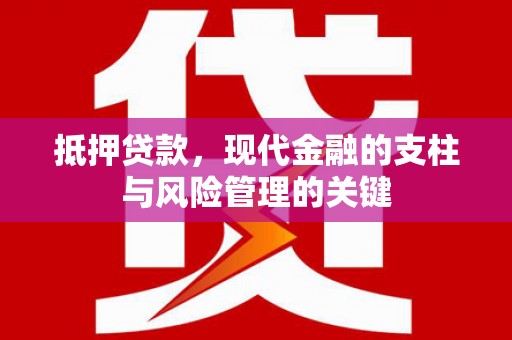 沙鹿抵押贷款，现代金融的支柱与风险管理的关键