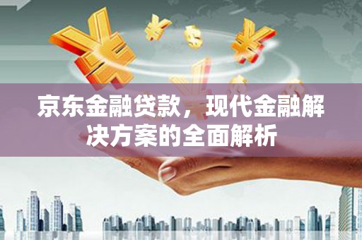 沙鹿京东金融贷款，现代金融解决方案的全面解析