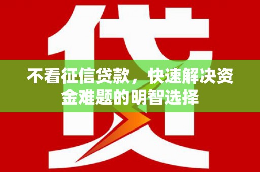 沙鹿不看征信贷款，快速解决资金难题的明智选择