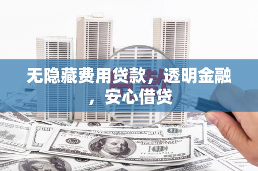 沙鹿无隐藏费用贷款，透明金融，安心借贷