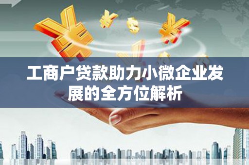 沙鹿工商户贷款助力小微企业发展的全方位解析