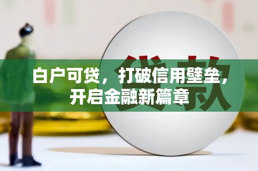 沙鹿白户可贷，打破信用壁垒，开启金融新篇章