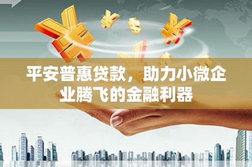 沙鹿平安普惠贷款，助力小微企业腾飞的金融利器