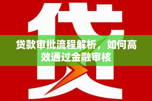 沙鹿贷款审批流程解析，如何高效通过金融审核