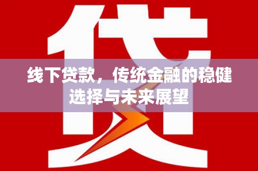 沙鹿线下贷款，传统金融的稳健选择与未来展望