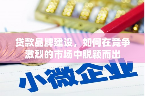 沙鹿贷款品牌建设，如何在竞争激烈的市场中脱颖而出