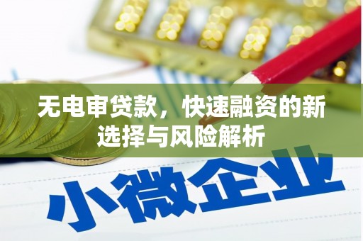 沙鹿无电审贷款，快速融资的新选择与风险解析