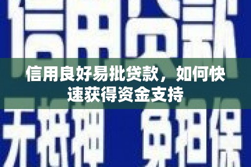 沙鹿信用良好易批贷款，如何快速获得资金支持