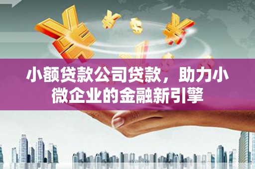 沙鹿小额贷款公司贷款，助力小微企业的金融新引擎