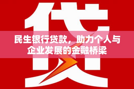 沙鹿民生银行贷款，助力个人与企业发展的金融桥梁