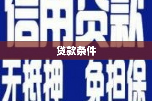 沙鹿贷款条件