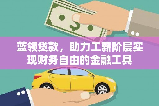 沙鹿蓝领贷款，助力工薪阶层实现财务自由的金融工具