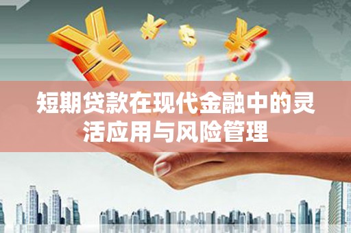 沙鹿短期贷款在现代金融中的灵活应用与风险管理