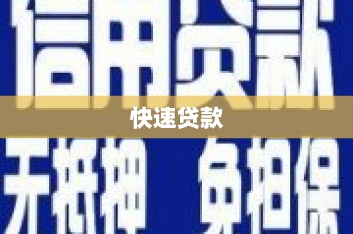 沙鹿快速贷款