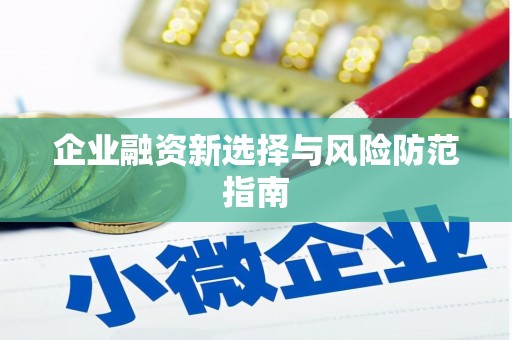 沙鹿企业融资新选择与风险防范指南