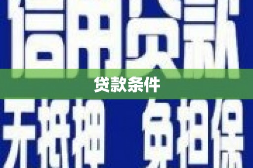 沙鹿贷款条件