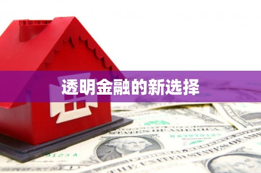 沙鹿透明金融的新选择