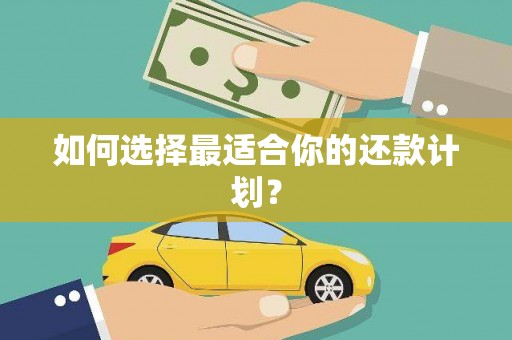 沙鹿如何选择最适合你的还款计划？