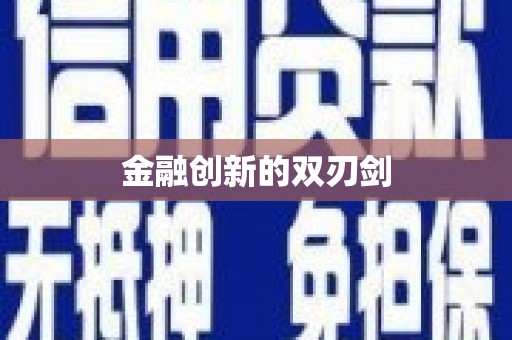 沙鹿金融创新的双刃剑