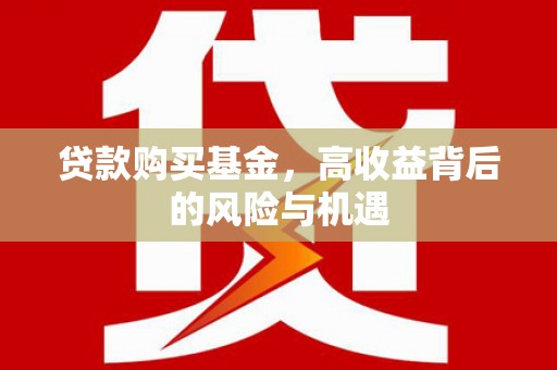 沙鹿贷款购买基金，高收益背后的风险与机遇